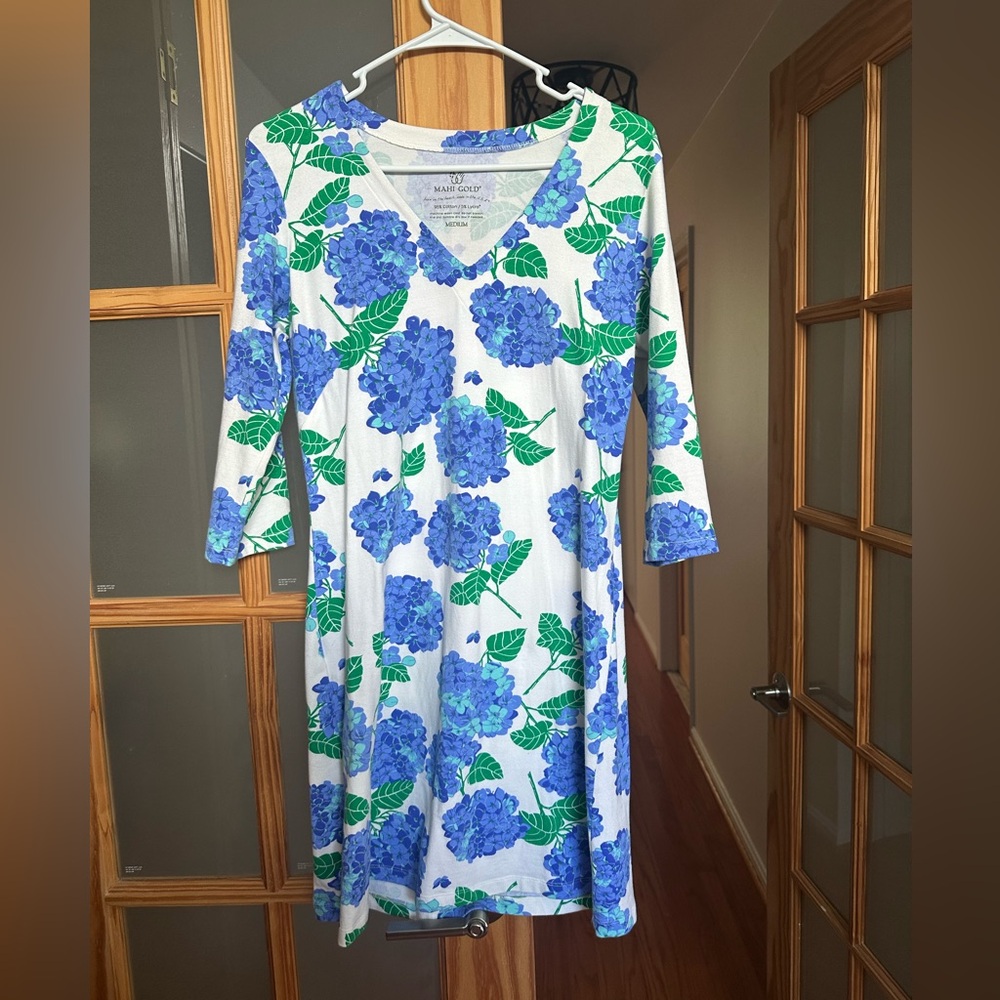 Floral Blue and Green dress